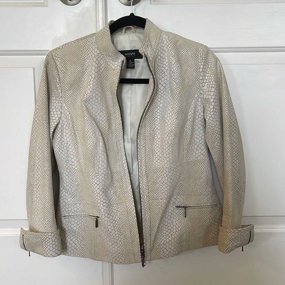 Snakeskin Leather Jacket